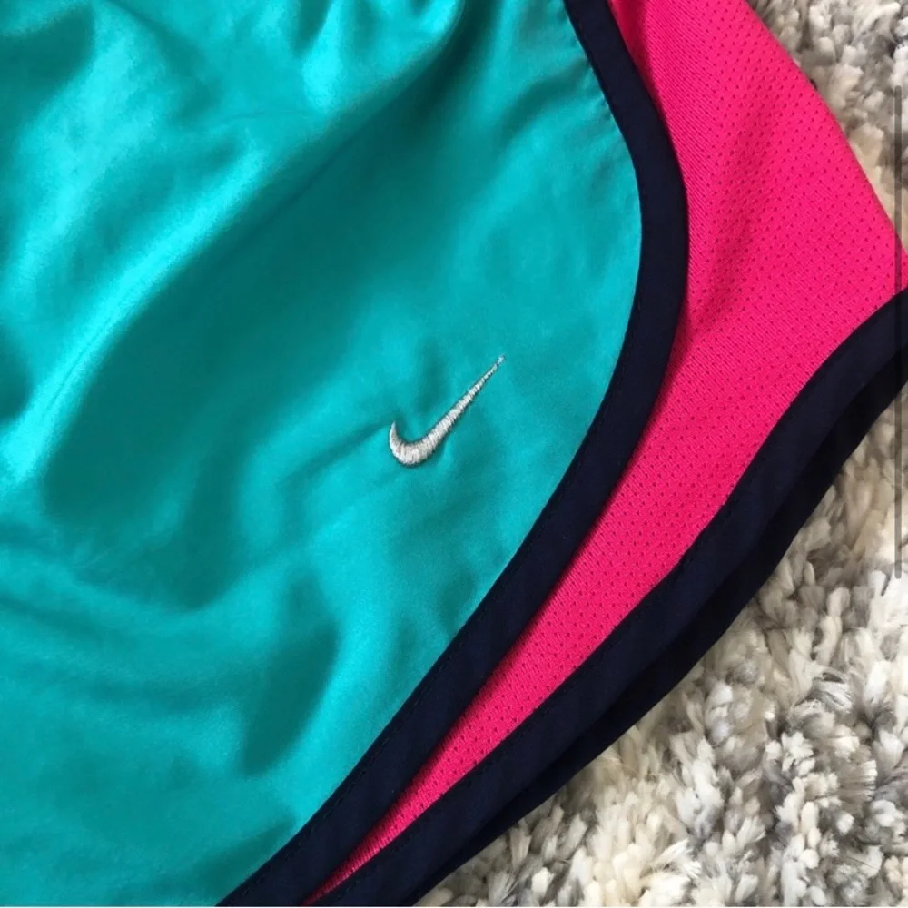 Nike Short Teal Tempo Run Shorts Elastic Self Tie